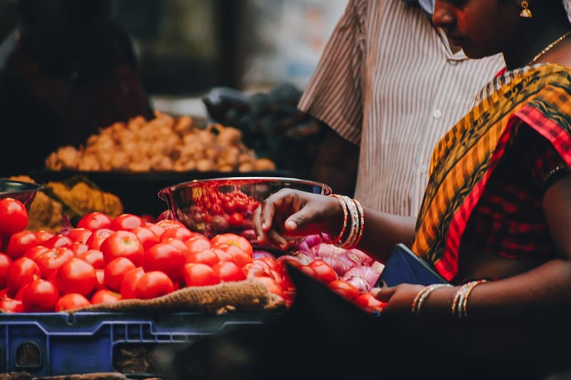 Fresh produce at a local market